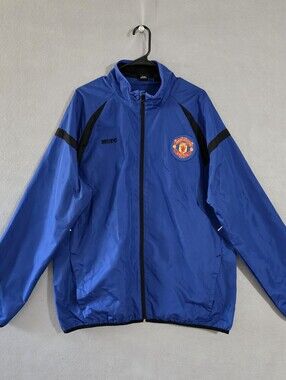 Manchester United Mens MUFC Full Zip Club Windbreaker Jacket Size Large.